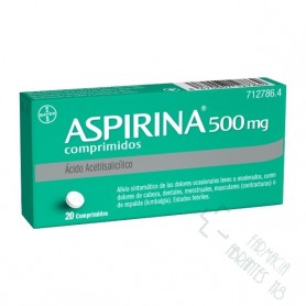 ASPIRINA 500 MG COMPRIMIDOS , 20 COMPRIMIDOS